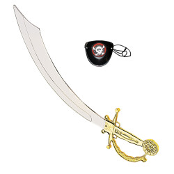 Pirátska šabľa s páskou cez oko